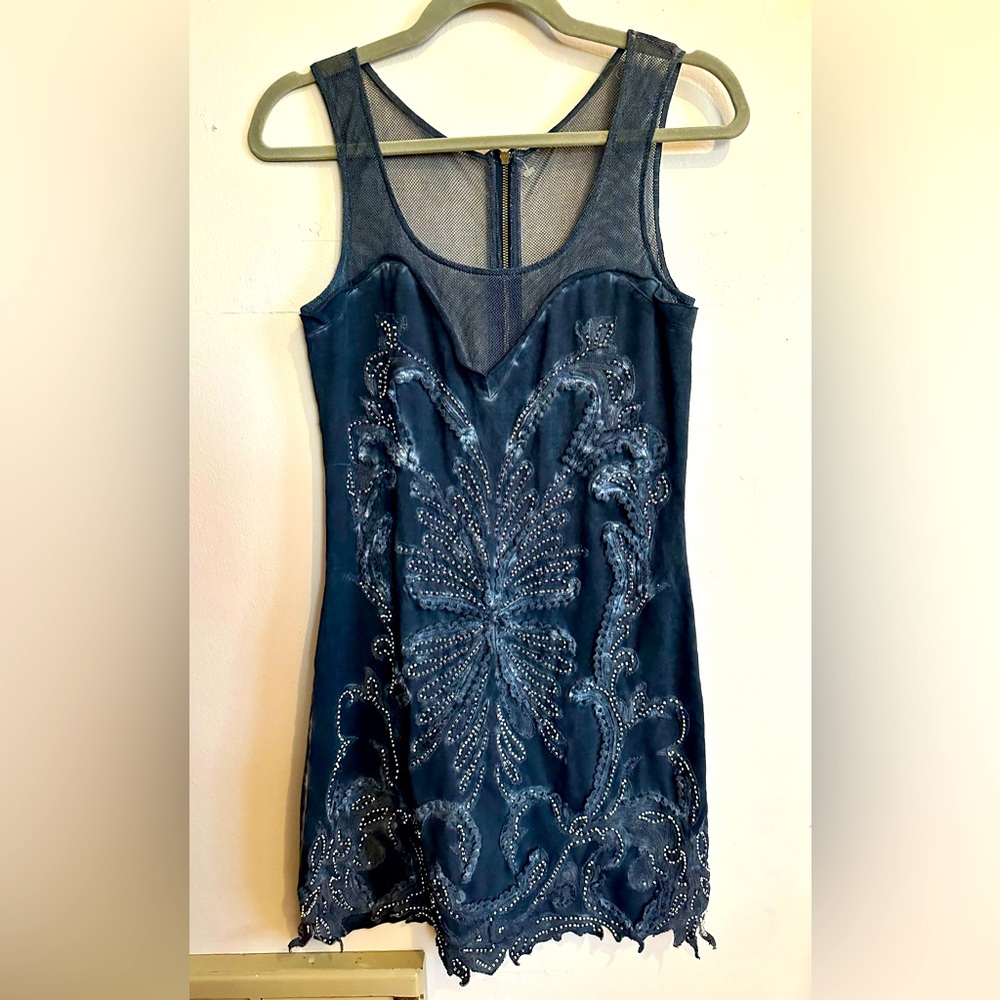 Free People Ice Ice Baby Beaded Dress Size M